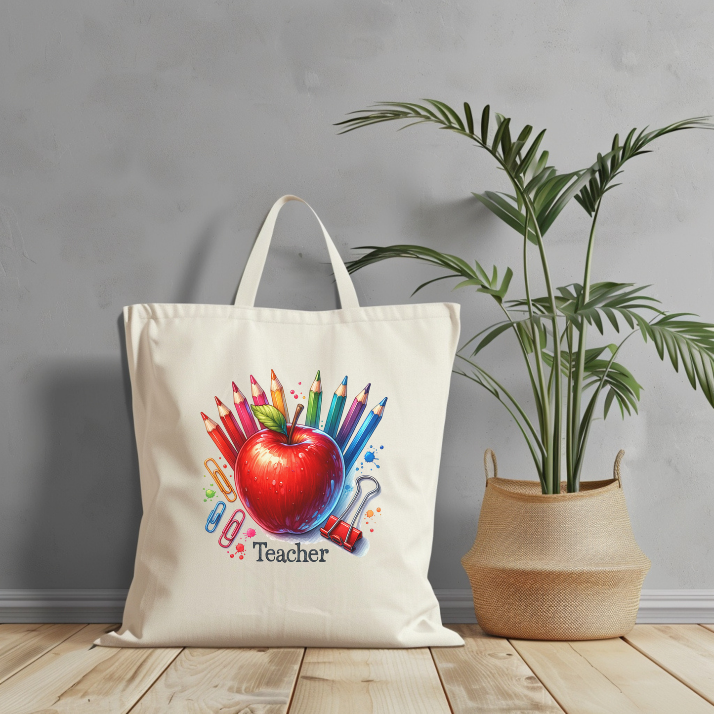 Big Red Apple Teacher Bag