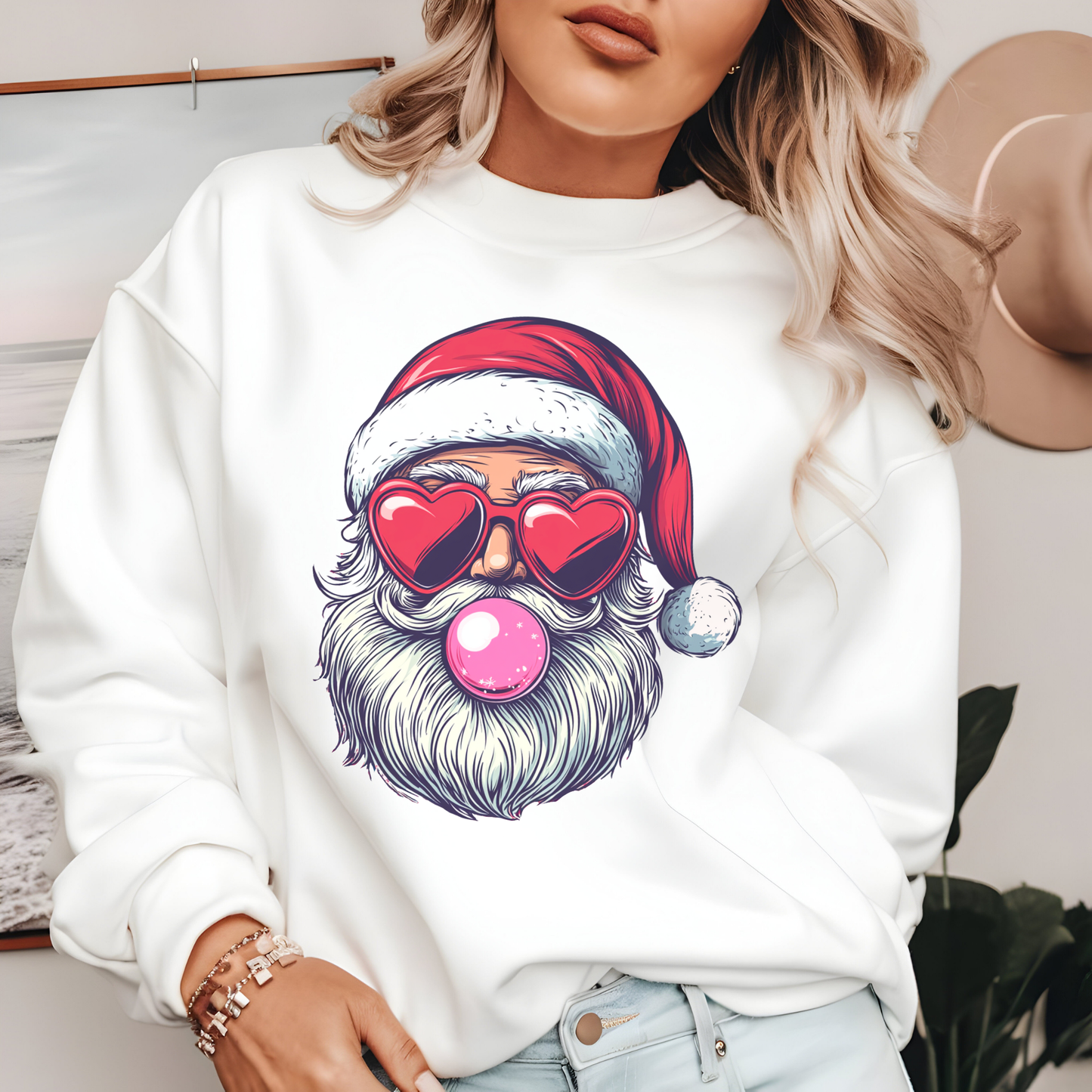 Santa - Bubblegum Crewneck