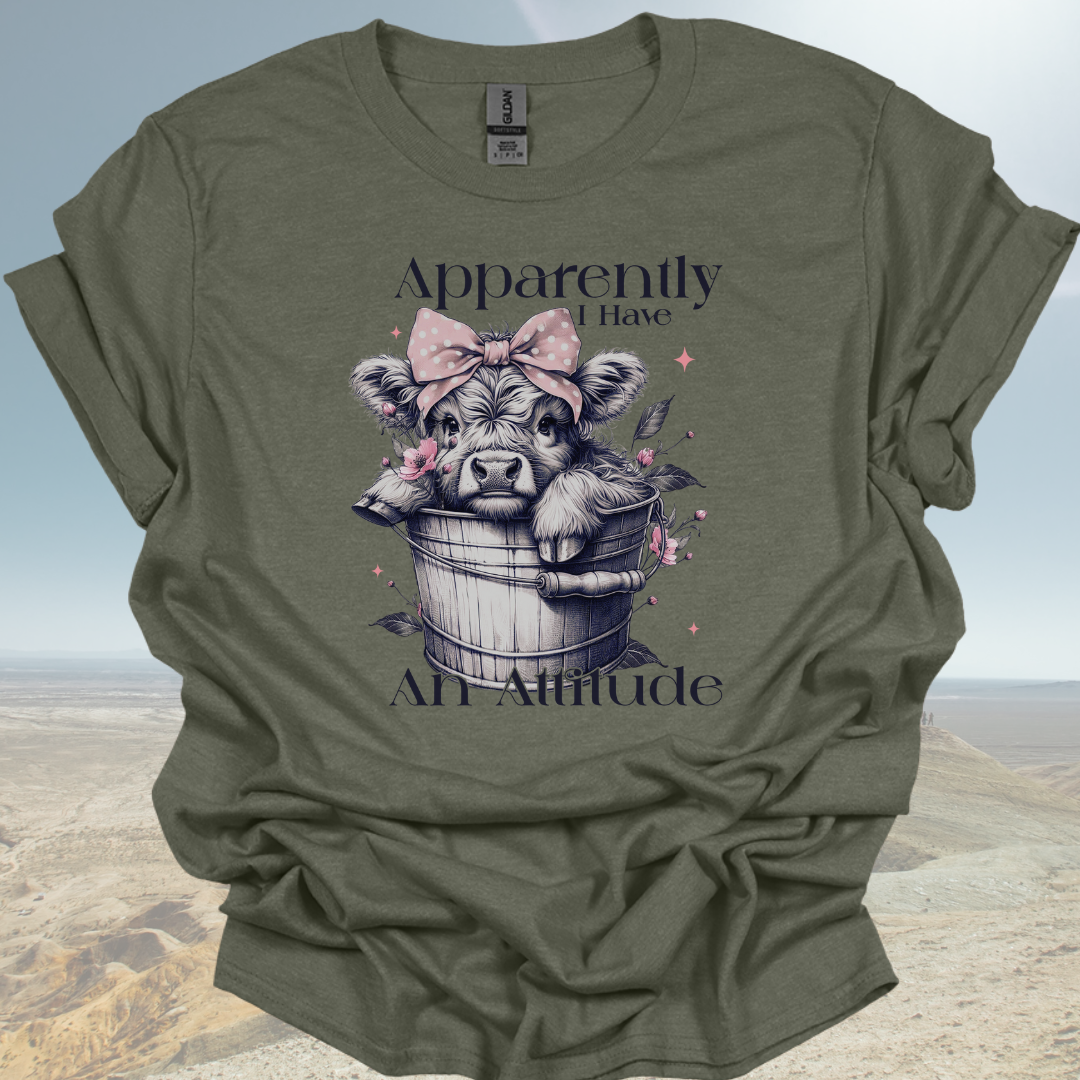 Apparently I Have An Attitude Cow Shirt