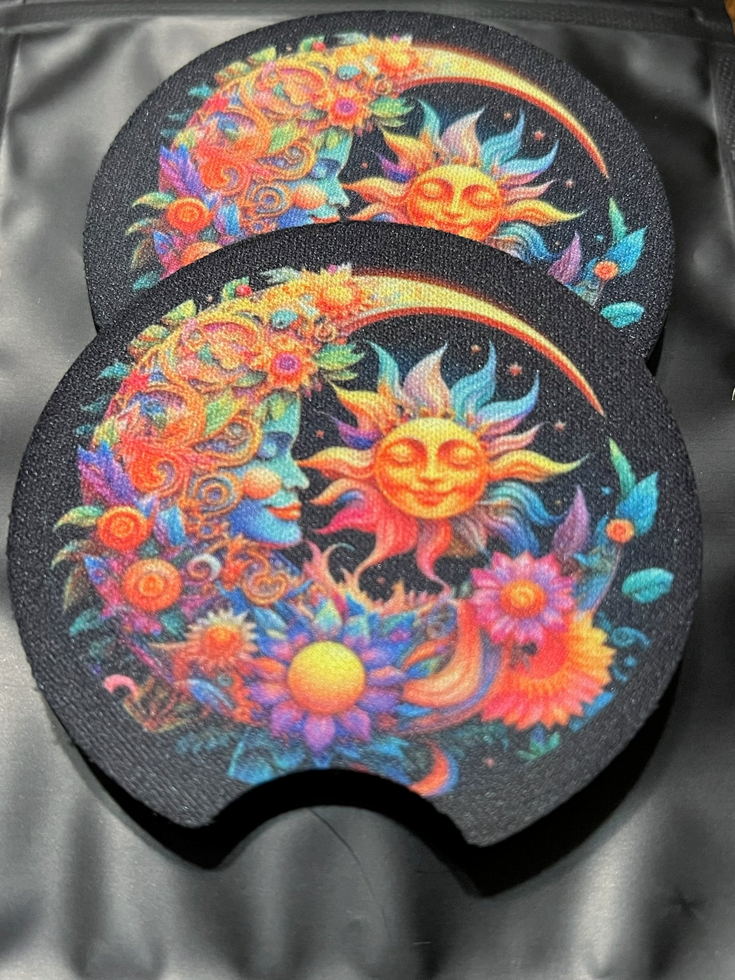 Moon and Sun Car Coaster