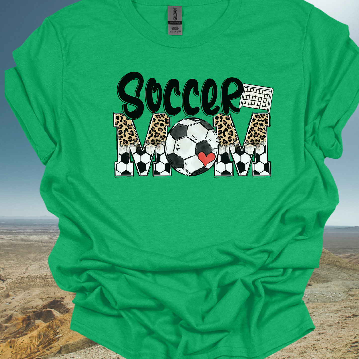 Soccer Mom with leopard print