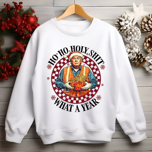HO HO HO What a Year Crewneck