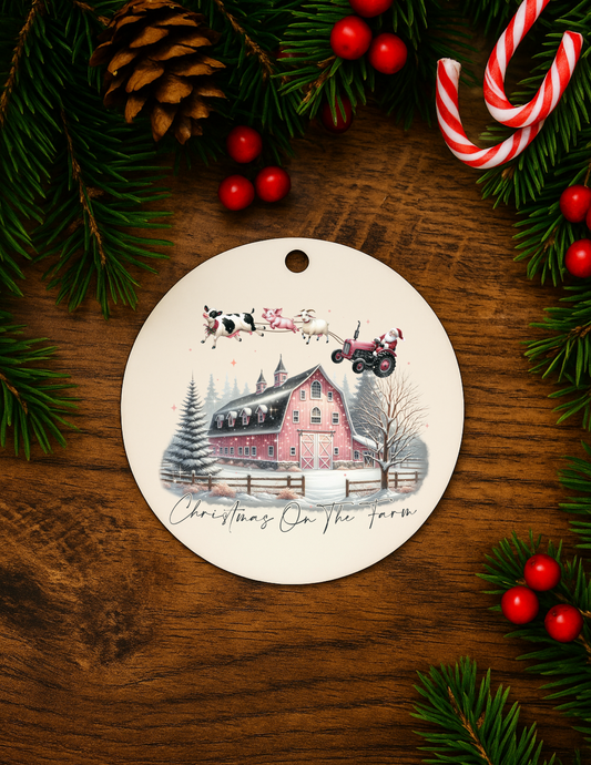 Christmas on the Farm Ornament