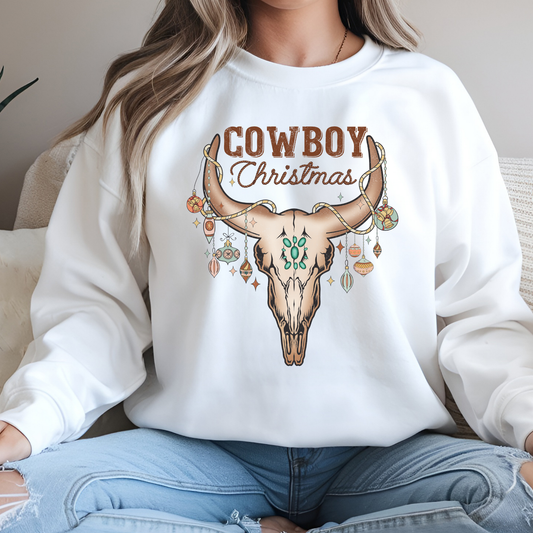 Cowboy Christmas - Skull Crewneck