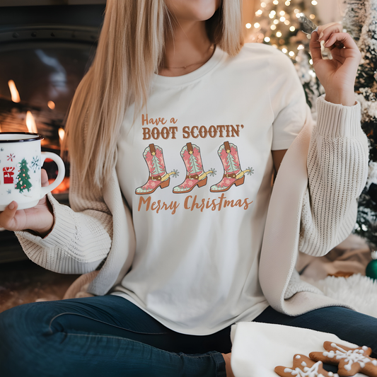 Boot Scootin Merry Christmas Shirt