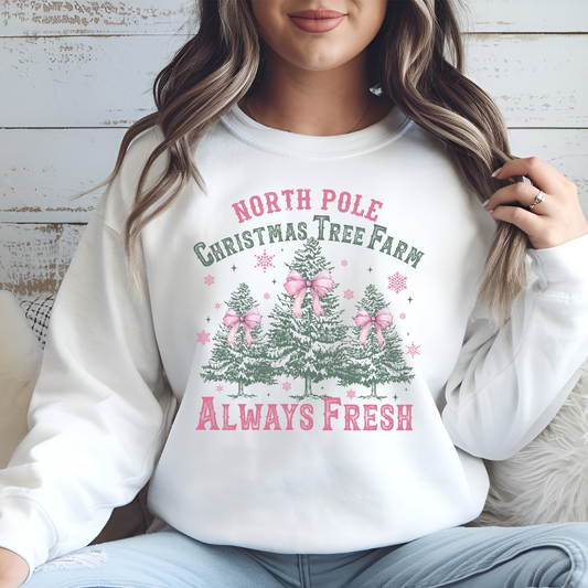 North Pole Christmas Tree Farm Crewneck