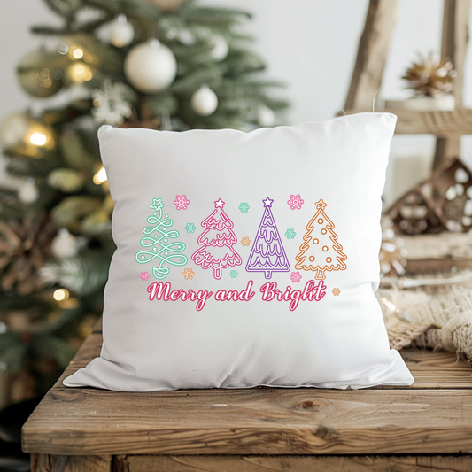 Merry and Bright Throw Pillow