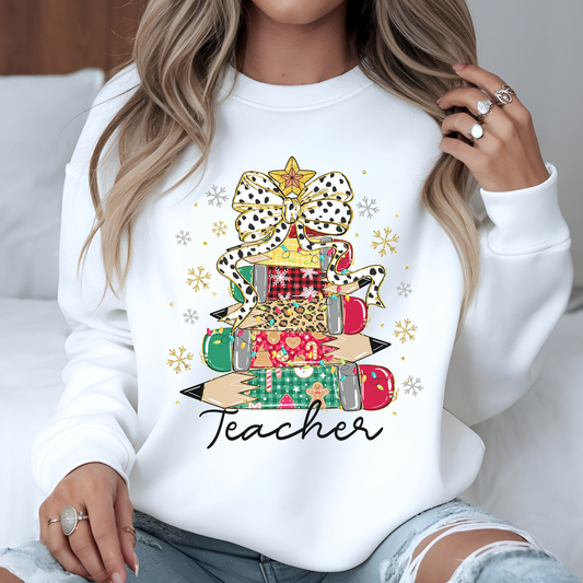 Christmas Pencil Teacher Crewneck