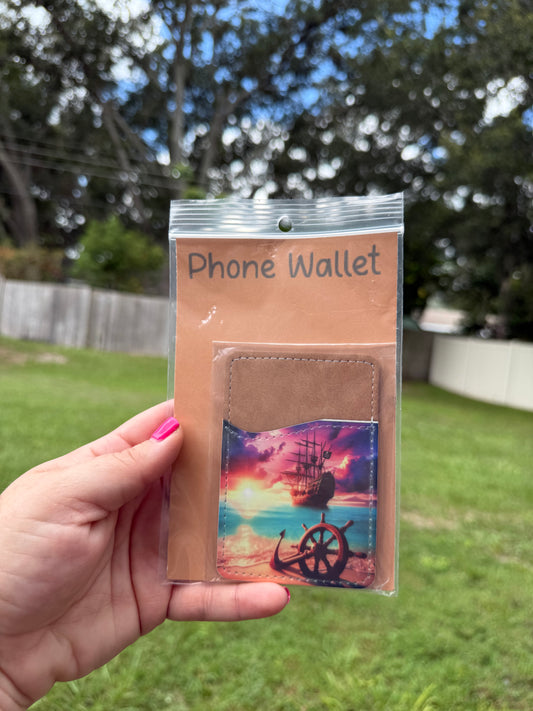 Slim Stick-On Phone Wallet – Card Holder for Smartphones - Anchor Theme