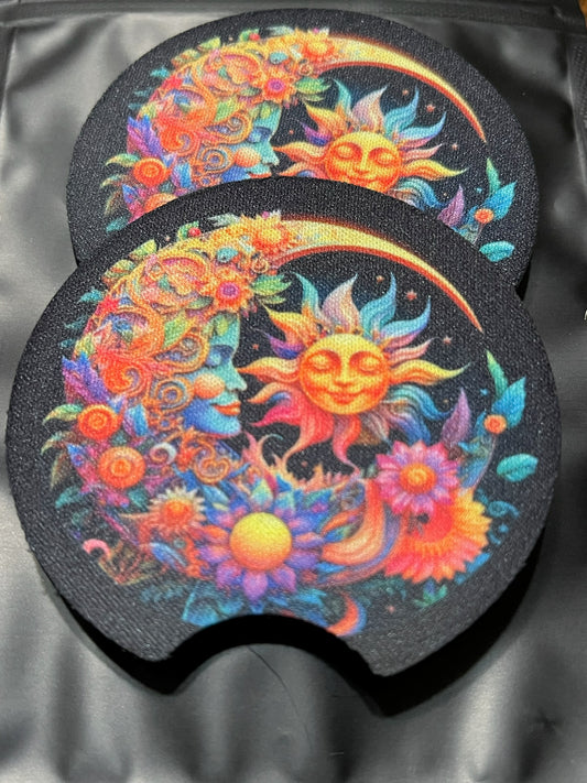 Moon and Sun Car Coaster